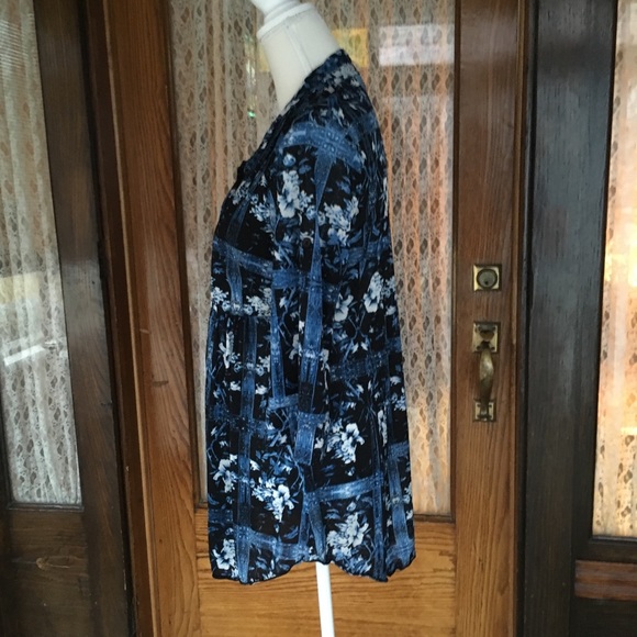 Style & Co. NICE Blue 3/4 Sleeve Blouse Size Large - Picture 4 of 7